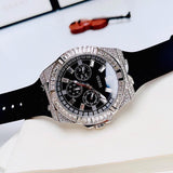 Buy Shop Guess Baguette Crystals Black Dial Black Silicone Strap Watch For Men - GW0208G1 USA Online