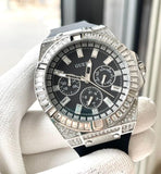 Buy Shop Guess Baguette Crystals Black Dial Black Silicone Strap Watch For Men - GW0208G1 USA Online