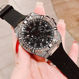 Buy Shop Guess Baguette Crystals Black Dial Black Silicone Strap Watch For Men - GW0208G1 USA Online
