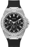Buy Shop Guess Baguette Crystals Black Dial Black Silicone Strap Watch For Men - GW0208G1 USA Online