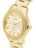 Buy Shop Guess Bedazzle Diamonds Gold Dial Gold Steel Strap Watch For Women - W1097L2 USA Online