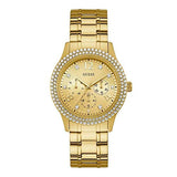 Buy Shop Guess Bedazzle Diamonds Gold Dial Gold Steel Strap Watch For Women - W1097L2 USA Online