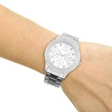 Buy Shop Guess Bedazzle Diamonds Silver Dial Silver Steel Strap Watch For Women - W1097L1 USA Online