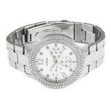 Buy Shop Guess Bedazzle Diamonds Silver Dial Silver Steel Strap Watch For Women - W1097L1 USA Online