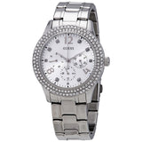 Buy Shop Guess Bedazzle Diamonds Silver Dial Silver Steel Strap Watch For Women - W1097L1 USA Online