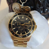 Buy Shop Guess BFF Multifunction Black Dial Gold Steel Strap Watch for Women - W0231L3 USA Online