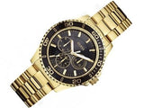 Buy Shop Guess BFF Multifunction Black Dial Gold Steel Strap Watch for Women - W0231L3 USA Online