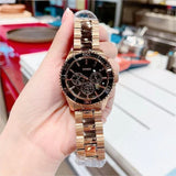 Buy Shop Guess BFF Multifunction Black Dial Rose Gold Steel Strap Watch for Women - W0231L7 USA Online