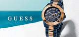 Buy Shop Guess BFF Multifunction Blue Dial Two Tone Steel Strap Watch for Women - W0231L6 USA Online
