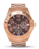 Buy Shop Guess BFF Multifunction Brown Dial Rose Gold Steel Strap Watch for Women - W0231L8 USA Online