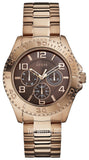 Buy Shop Guess BFF Multifunction Brown Dial Rose Gold Steel Strap Watch for Women - W0231L8 USA Online