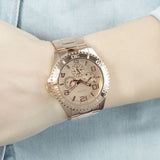 Buy Shop Guess BFF Multifunction Rose Gold Dial Rose Gold Steel Strap Watch for Women - W0231L4 USA Online