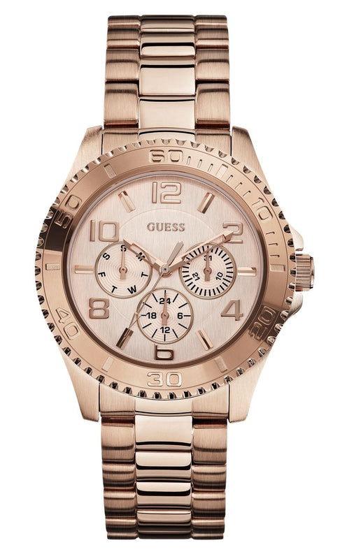 Buy Shop Guess BFF Multifunction Rose Gold Dial Rose Gold Steel Strap Watch for Women - W0231L4 USA Online