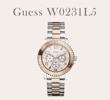 Buy Shop Guess BFF Multifunction Silver Dial Two Tone Steel Strap Watch for Women - W0231L5 USA Online