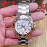 Buy Shop Guess BFF Multifunction Silver Dial Two Tone Steel Strap Watch for Women - W0231L5 USA Online