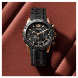 Buy Shop Guess Caliber Chronograph Black Dial Black Rubber Strap Watch for Men - W0864G2 USA Online