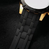 Buy Shop Guess Caliber Chronograph Black Dial Black Rubber Strap Watch for Men - W0864G3 USA Online