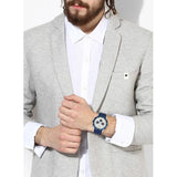 Buy Shop Guess Caliber Chronograph White Dial Blue Rubber Strap Watch for Men - W0864G6 USA Online