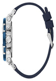 Buy Shop Guess Caliber Chronograph White Dial Blue Rubber Strap Watch for Men - W0864G6 USA Online