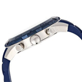 Buy Shop Guess Caliber Chronograph White Dial Blue Rubber Strap Watch for Men - W0864G6 USA Online