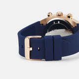 Buy Shop Guess Caliber Chronograph White Dial Blue Silicone Strap Watch for Men - W0864G5 USA Online