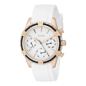 Buy Shop Guess Catalina White Dial White Silicon Strap Watch For Women - W0562L1 USA Online