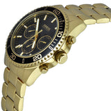 Buy Shop Guess Chaser Chronograph Black Dial Gold Steel Strap Watch for Men - W0170G2 USA Online