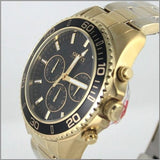 Buy Shop Guess Chaser Chronograph Black Dial Gold Steel Strap Watch for Men - W0170G2 USA Online