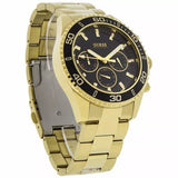 Buy Shop Guess Chaser Chronograph Black Dial Gold Steel Strap Watch for Men - W0170G2 USA Online
