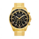 Buy Shop Guess Chaser Chronograph Black Dial Gold Steel Strap Watch for Men - W0170G2 USA Online