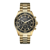 Buy Shop Guess Chaser Chronograph Black Dial Gold Steel Strap Watch for Men - W0170G2 USA Online