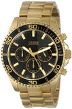 Buy Shop Guess Chaser Chronograph Black Dial Gold Steel Strap Watch for Men - W0170G2 USA Online