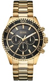 Buy Shop Guess Chaser Chronograph Black Dial Gold Steel Strap Watch for Men - W0170G2 USA Online