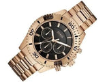 Buy Shop Guess Chaser Chronograph Black Dial Rose Gold Steel Strap Watch for Men - W0170G3 USA Online