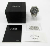 Buy Shop Guess Chaser Chronograph Black Dial Silver Steel Strap Watch for Men - W0170G1 USA Online