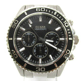 Buy Shop Guess Chaser Chronograph Black Dial Silver Steel Strap Watch for Men - W0170G1 USA Online