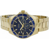 Buy Shop Guess Chaser Multifunction Blue Dial Gold Steel Strap Watch for Men - W0172G5 USA Online