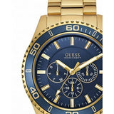Buy Shop Guess Chaser Multifunction Blue Dial Gold Steel Strap Watch for Men - W0172G5 USA Online