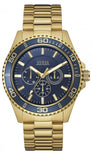 Buy Shop Guess Chaser Multifunction Blue Dial Gold Steel Strap Watch for Men - W0172G5 USA Online