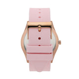 Buy Shop Guess Clarity Gold Dial Pink Silicone Strap Watch for Women - GW0109L2 USA Online