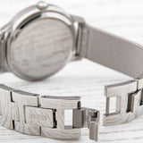 Buy Shop Guess Chelsea Crystals Black Dial Silver Mesh Bracelet Watch For Women - W0647L5 USA Online