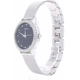 Buy Shop Guess Chelsea Crystals Black Dial Silver Mesh Bracelet Watch For Women - W0647L5 USA Online
