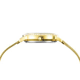 Buy Shop Guess Chelsea Crystals Mother of Pearl White Dial Gold Mesh Bracelet Watch For Women - W0647L7 USA Online