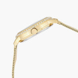 Buy Shop Guess Chelsea Crystals Mother of Pearl White Dial Gold Mesh Bracelet Watch For Women - W0647L7 USA Online