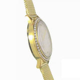 Buy Shop Guess Chelsea Crystals Mother of Pearl White Dial Gold Mesh Bracelet Watch For Women - W0647L7 USA Online