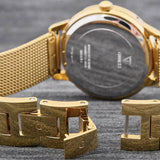 Buy Shop Guess Chelsea Mother of Pearl White Dial Gold Mesh Strap Watch For Women - W0647L3 USA Online