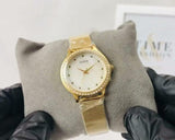 Buy Shop Guess Chelsea Mother of Pearl White Dial Gold Mesh Strap Watch For Women - W0647L3 USA Online