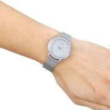 Buy Shop Guess Chelsea Mother of Pearl White Dial Silver Mesh Strap Watch For Women - W0647L1 USA Online