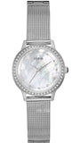Buy Shop Guess Chelsea Mother of Pearl White Dial Silver Mesh Strap Watch For Women - W0647L1 USA Online