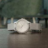 Buy Shop Guess Chelsea Quartz Silver Dial Silver Mesh Strap Watch For Women - W0647L6 USA Online